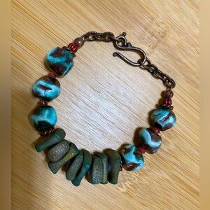Unique aqua stone bracelet 🩵